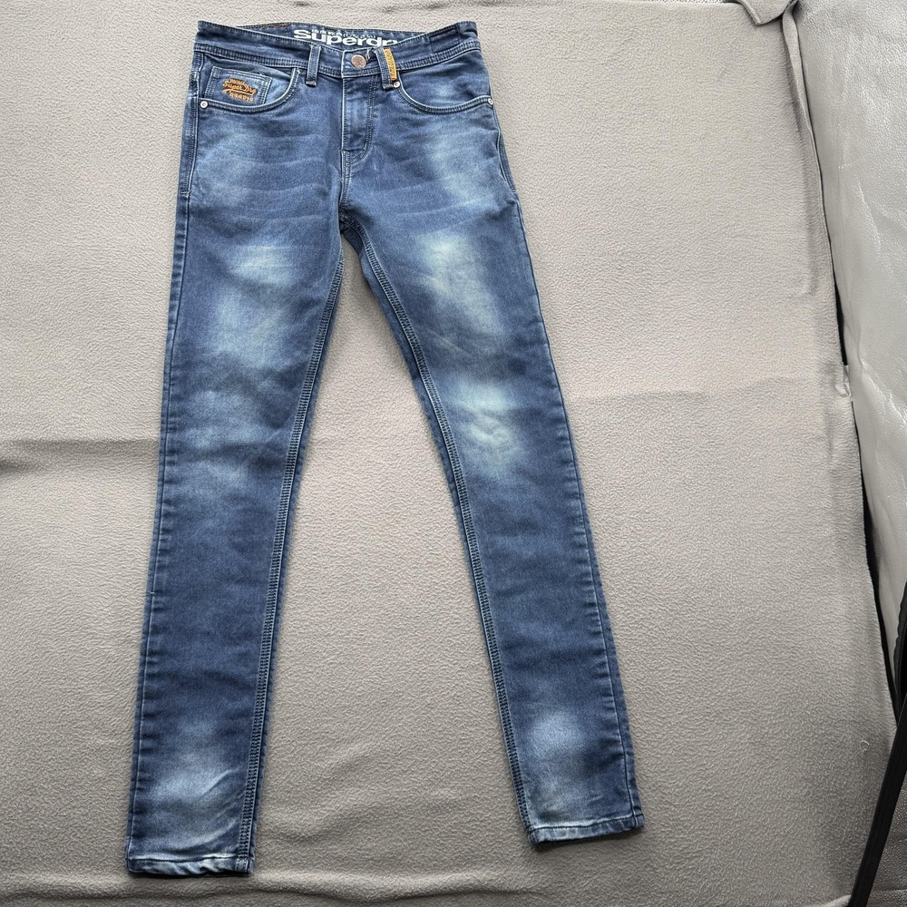 Superdry Jeans Mens 30x32 (Fits 30/33)Blue Copper Denim Classics Skinny Stretch